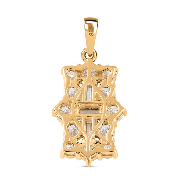 Moissanit Boot Anh&auml;nger in 925 Silber mit  Gelbgold Vermeil - 2.15 ct image number 6