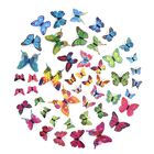 Set mit 48 bunten 3D-Magnet-Schmetterlingen und 48 doppelseitigen Klebebändern image number 0