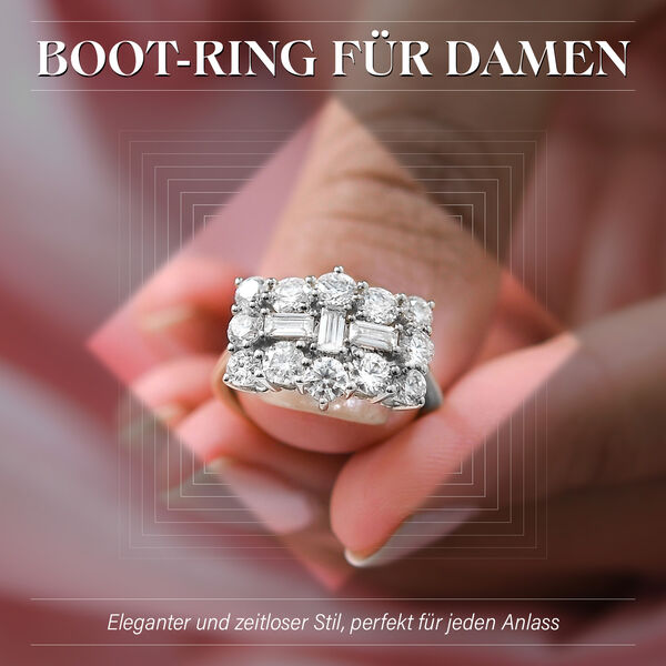 LUXORO klassischer SGL zertifizierter I1 GH Diamant-Boot-Ring in 585 Weißgold - 1 ct. image number 2