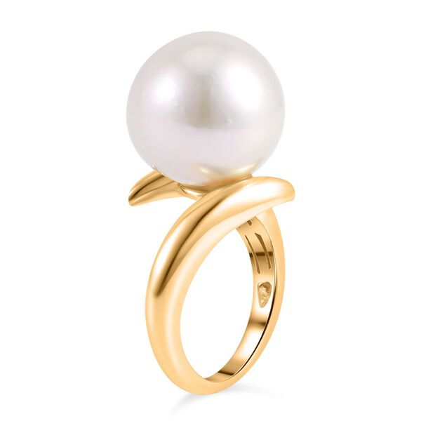 14-15mm wei&szlig;er Edison Perle-Ring image number 5