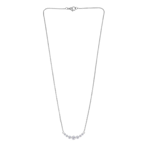 D'Joy Moissanit 45cm Halskette, 925 Silber platiniert - 1,22 ct. image number 3