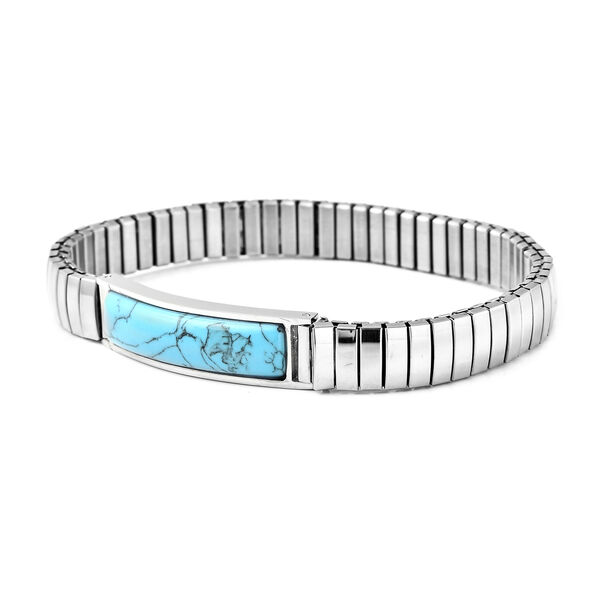 Flexibles, blaues Howlit-Armband, 19 cm, ca. 15,00 ct image number 3