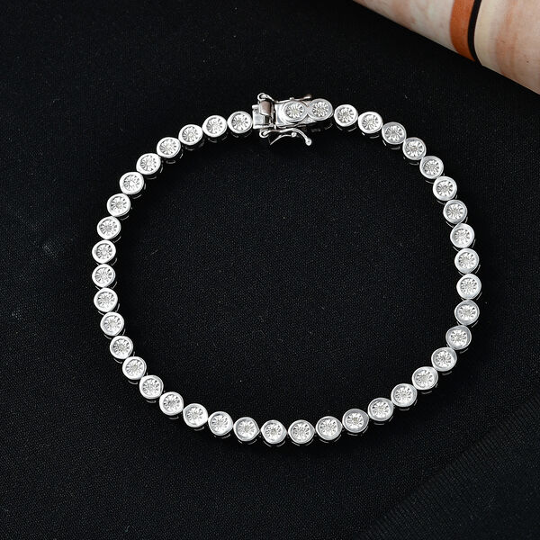 D'Joy wei&szlig;es Diamant 19cm Armband, 925 Silber rhodiniert - 0,35 ct. image number 1