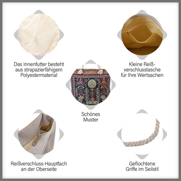 Mehrfarbige Jute-Tasche image number 10