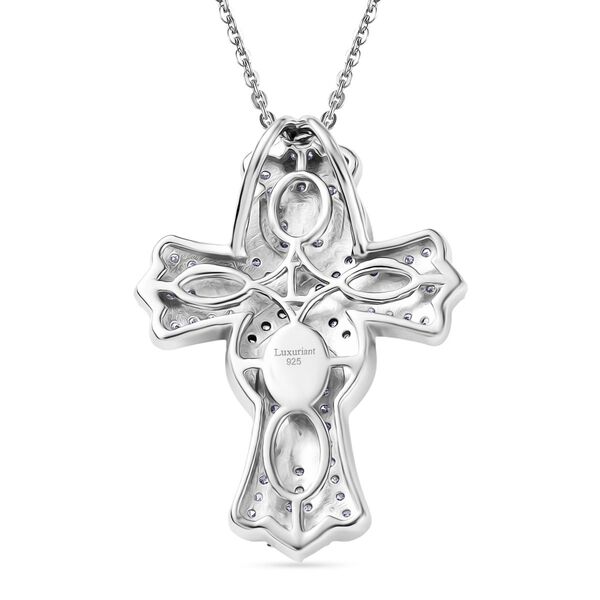 LUXURIANT VS Labor Diamant Anh&auml;nger mit 50cm Kette, 925 Silber rhodiniert - 0,51 ct. image number 5