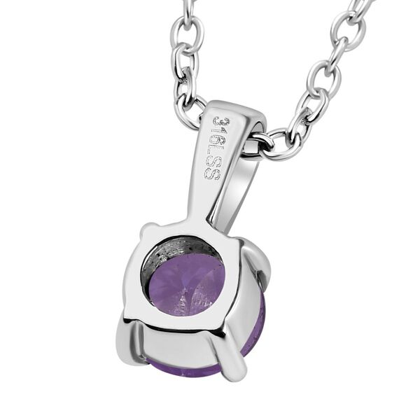 2er Set - Tansanit Zirkonia Anhänger mit Kette und Ring (Größe 18.00), Edelstahl image number 10