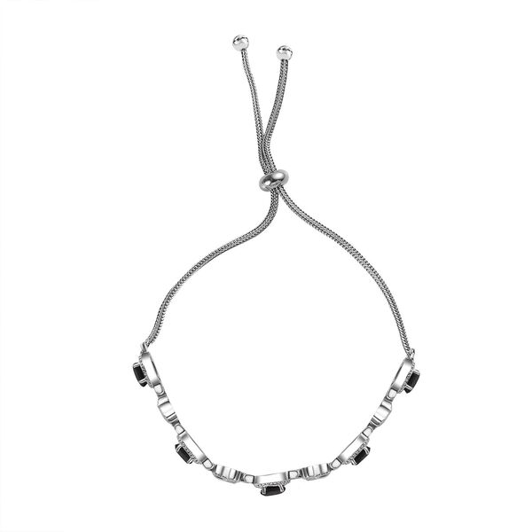 Schwarzes Spinell 26,75cm Armband - 3,14 ct. image number 4