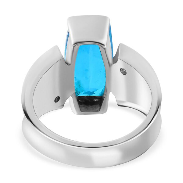 Karibik Quarz und Zirkon Ring - 6,09 ct. image number 6