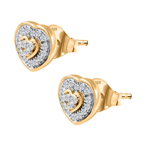 Herz Diamant Ohrringe - 0,19 ct. image number 4