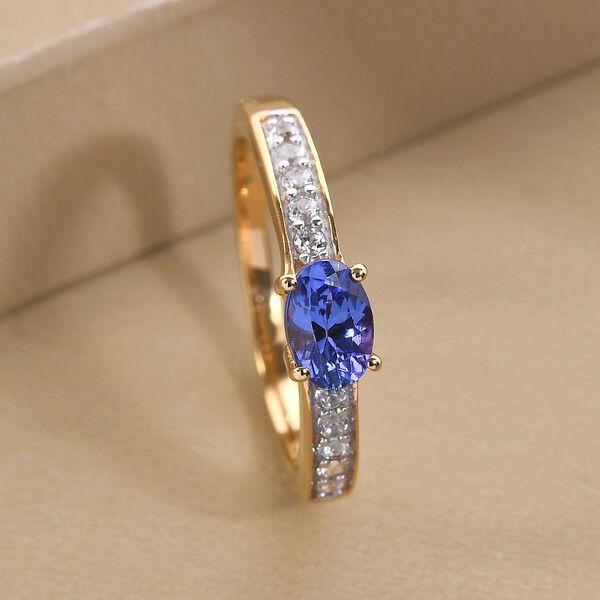 Tansanit und Zirkon Ring - 0,49 ct. image number 2