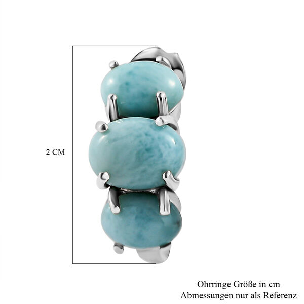 Larimar Creolen, 925 Silber platiniert ca. 6.41 ct image number 5