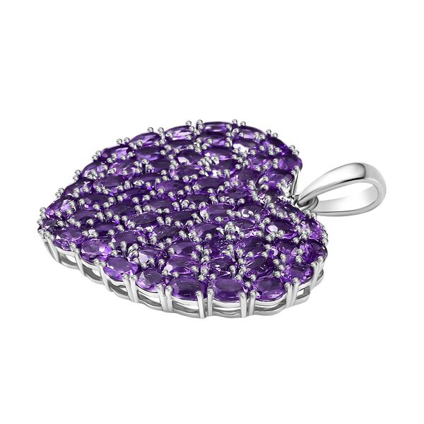 Afrikanischer Amethyst Anh&auml;nger 925 Silber rhodiniert ca. 11.13 ct image number 4