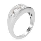 LUSTRO STELLA Hergestellt mit ZIRKONIA Ring 925 Silber Platin-Überzug (Größe 16.00) ca. 1,81 ct image number 3