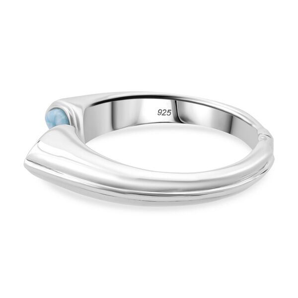 Larimar Armreif ca. 19 cm 925 Silber Rhodiniert ca. 17,99 ct. image number 3