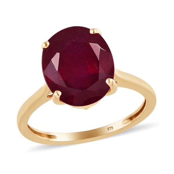 Afrikanischer Rubin Solit&auml;r-Ring, (Fissure gef&uuml;llt), 375 Gelbgold image number 3