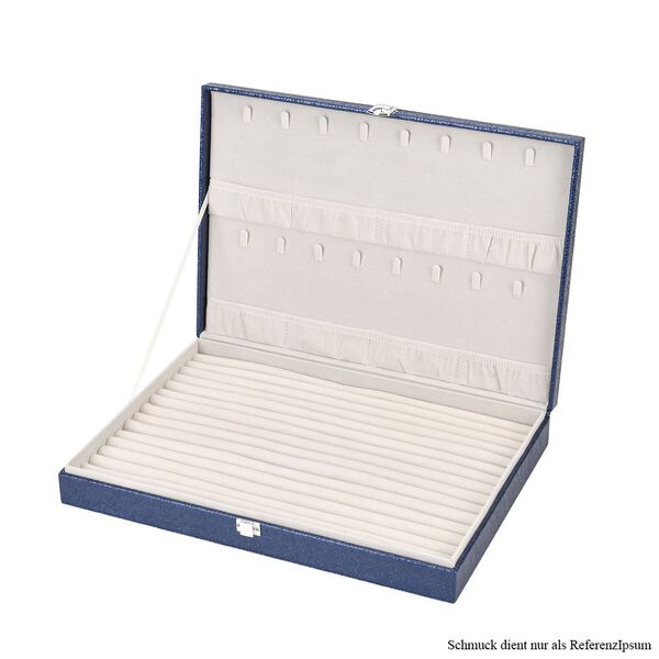 XL Premium Schmuckbox, 40x28x6 cm, blau image number 5