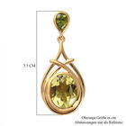 Ouro Verde-Quarz und Natürlicher Peridot-Ohrhänger, 925 Silber vergoldet ca. 7,54 ct  image number 4