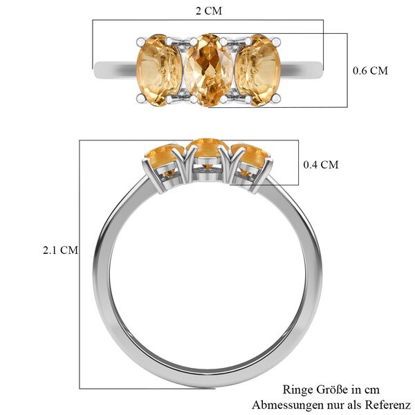 Citrin Ring, 925 Silber (Gr&ouml;&szlig;e 16.00) ca. 1,39 ct image number 7