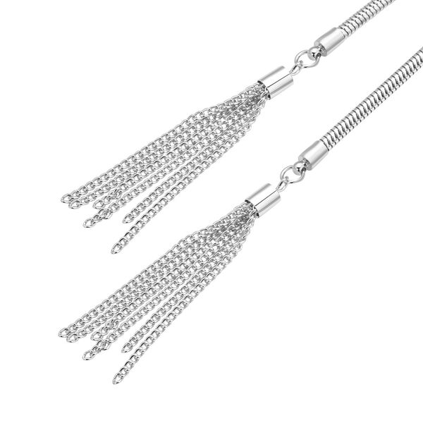 Wei&szlig;e Kristall Schmetterling-Halskette, ca. 73.75 cm, silberfarben image number 4