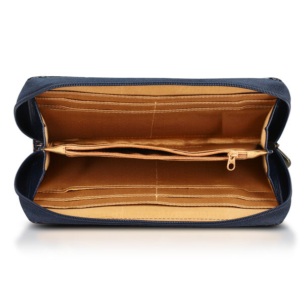 Handbemalte Leder Geldb&ouml;rse RFID, Navy, 22.8 x 2.5 x 12.7 cm image number 8