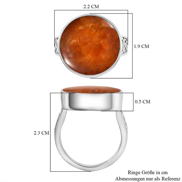 Feueropal Matrix Ring Messing (Größe 17.00) ca. 8,15 ct image number 7