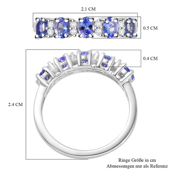 Tansanit und Zirkon Ring - 0,89 ct. image number 7