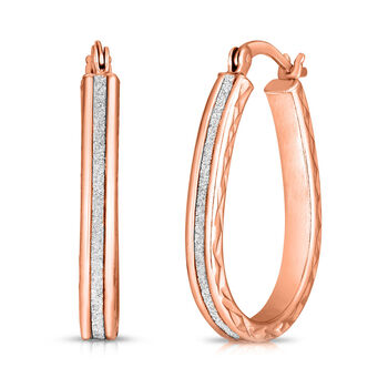 Creolen, 925 Silber ros&eacute;vergoldet ca. 2,60g