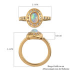 Natürlicher Äthiopischer Opal und Zirkon Ring 925 Silber vergoldet  ca. 0,92 ct image number 6