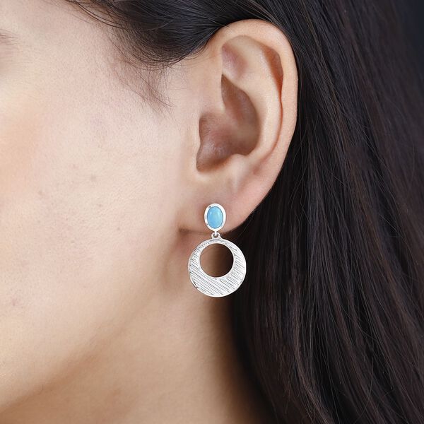 Royal Bali Kollektion- Sleeping Beauty Türkis-Ohrringe - 1,40 ct. image number 3