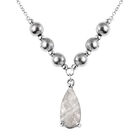 Meteorit Halskette 45 cm 925 Silber rhodiniert ca. 31,80 ct