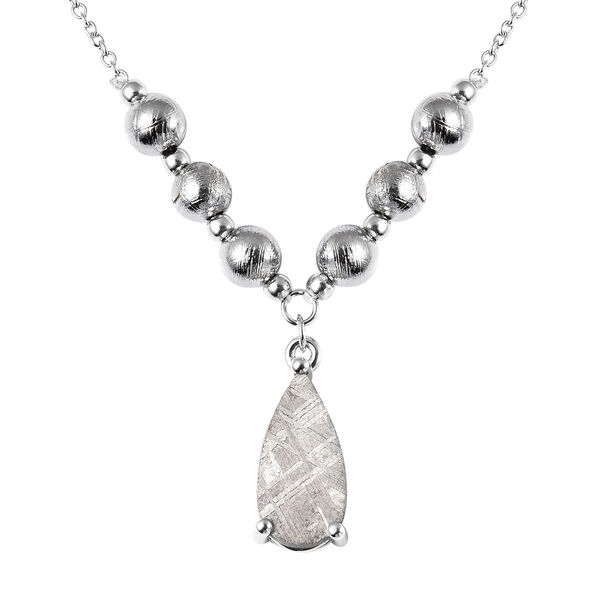 Meteorit Halskette 45 cm 925 Silber rhodiniert ca. 31,80 ct image number 0