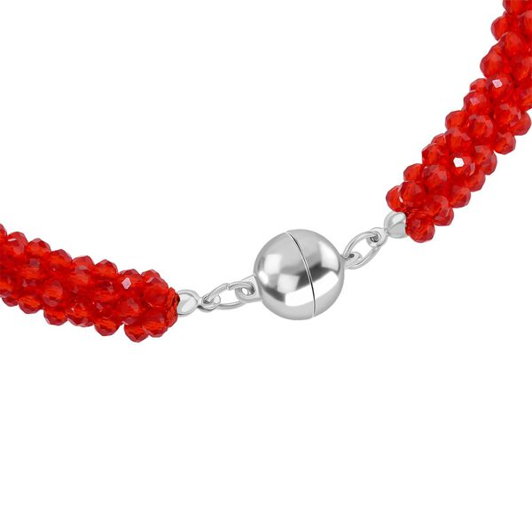 2er Set - Roter Kristall Halskette und Armband, flexibel image number 4
