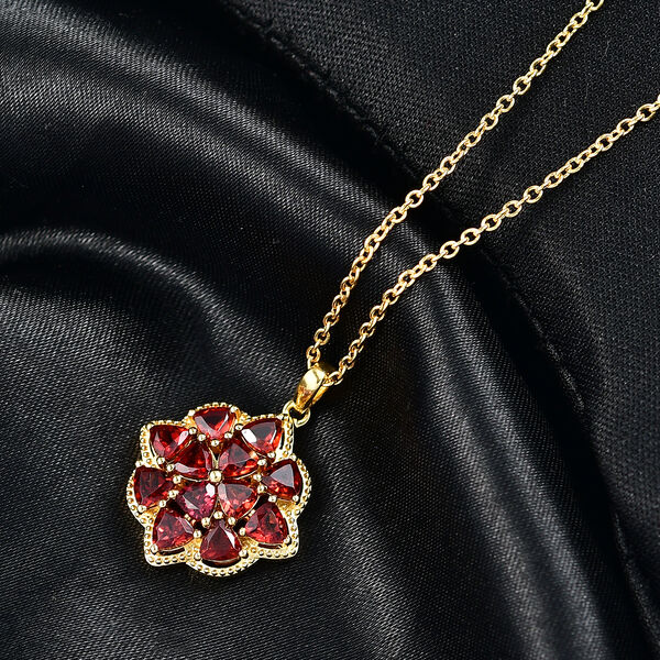 EVER TRUE Mosambik Granat Schmuckset ca. 50 cm ca. 3.56 ct image number 1