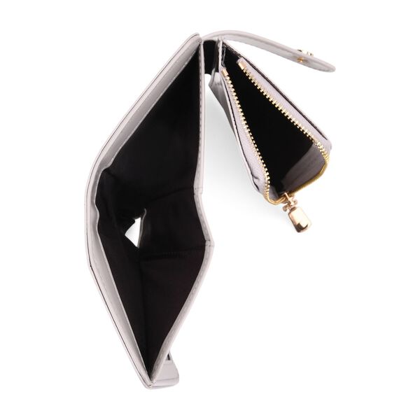 Gl&auml;nzende Geldb&ouml;rse aus PU-Leder mit RFID-Schutz, 12&times;9,5cm, Hellgrau image number 7