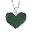 Grüner Fluorit Schmuckset ca. 50 cm 316L Edelstahl ca. 20.00 ct