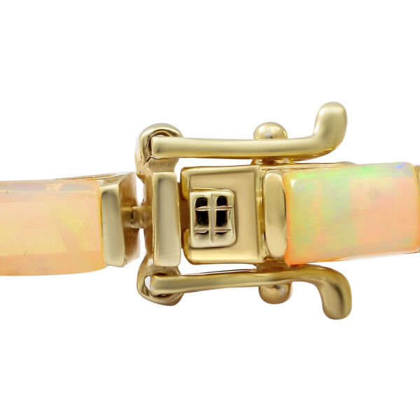 Nat&uuml;rliches, &auml;thiopisches Opal-Tennisarmband in Silber image number 2