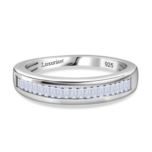 LUXURIANT VS-EF Labor Diamant Ring, 925 Silber rhodiniert - 0,50 ct.