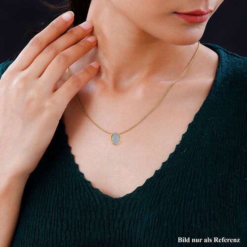 LUXURIANT DIAMOND - Lab Grown Diamant SI-GH SGL zertifiziert Schmuckset 925 Silber Gelbgold Vermeil ca. 0,50 ct. image number 1