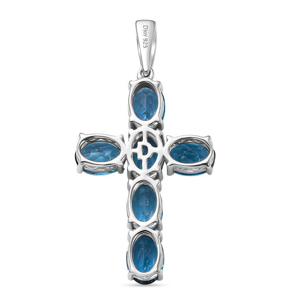 D'Joy London Blau Topas Anh&auml;nger 925 Silber rhodiniert ca. 5,65 ct. image number 5