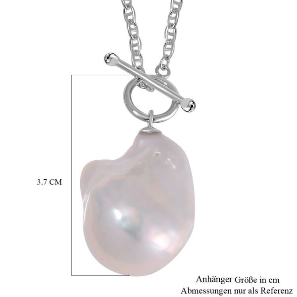 23-25mm Wei&szlig;e S&uuml;&szlig;wasserperle Halskette, 50 cm - 39 ct. image number 6