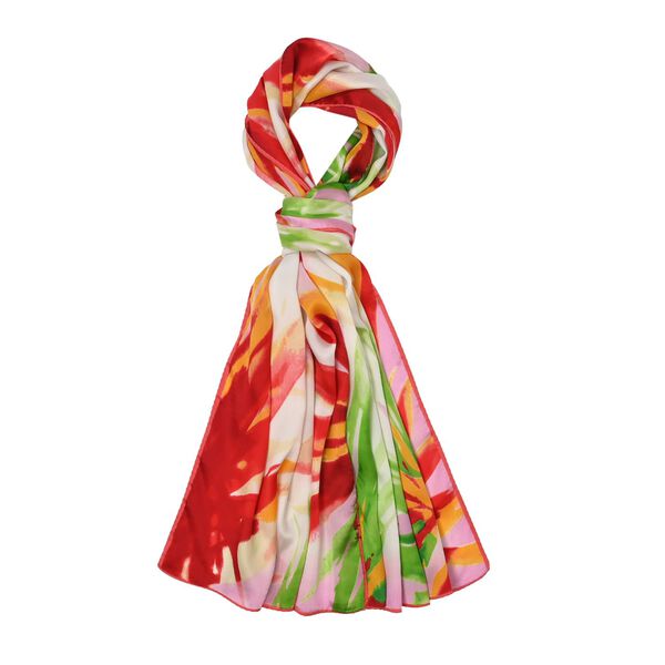 LA MAREY, 100% Maulbeerseiden Schal, bunt