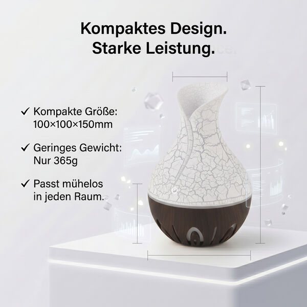 LIVMORE Luftbefeuchter mit 7 &auml;therischen &Ouml;len, 200 ml Wasserkapazit&auml;t, Kaffee image number 6