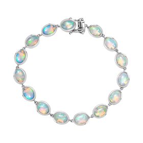 Opal Tide Turtle - D joy AA Natürlicher, äthiopischer Welo Opal Armband ca. 20 cm 925 Silber rhodiniert ca. 17,57 ct.
