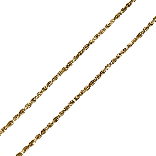 Hohle Kordelkette in 585 Gelbgold, 50 cm image number 2