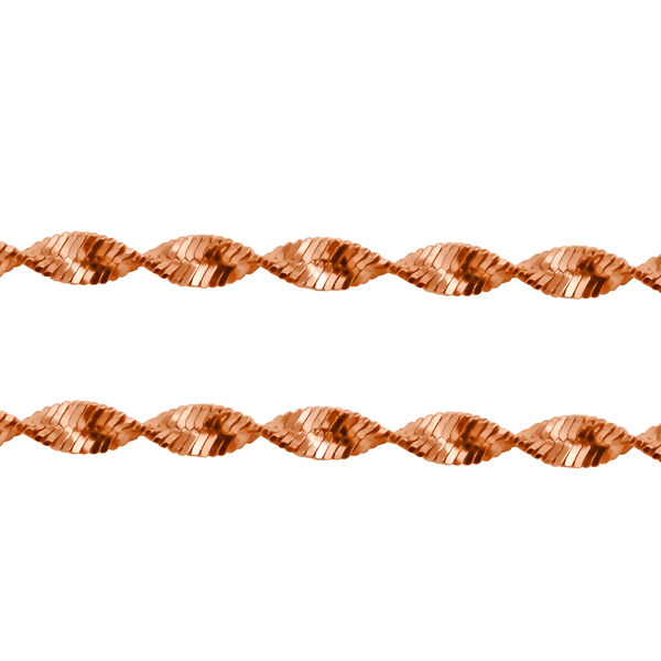 Fischgr&auml;t Kette, 925 Silber ros&eacute;vergoldet, ca. 50 cm ca. 11,04g image number 1