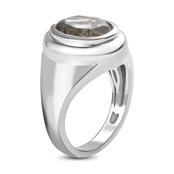 Prasiolith-Ring, reines Messing platiniert (Gr&ouml;&szlig;e 16.00) ca. 3,19 ct image number 5