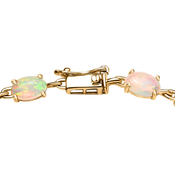 AAA Natürliches, äthiopisches Welo Opal-Armband in 375 Gold image number 6