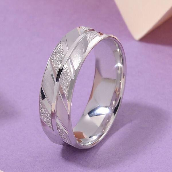 Stacking-Stil-Bandring in 950 Platin image number 8