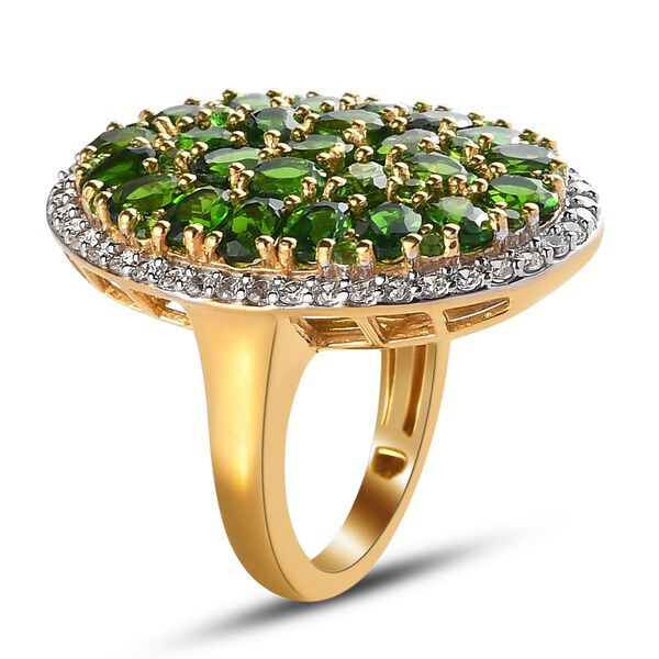 Nat&uuml;rlicher Chromdiopsid und Zirkon-Ring - 6,11 ct. image number 4