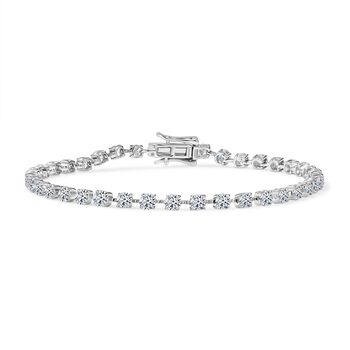 LUXURIANT IGI zertifiziertes VS-EF Labor Diamant 19cm Armband in 375 Wei&szlig;gold - 4 ct.